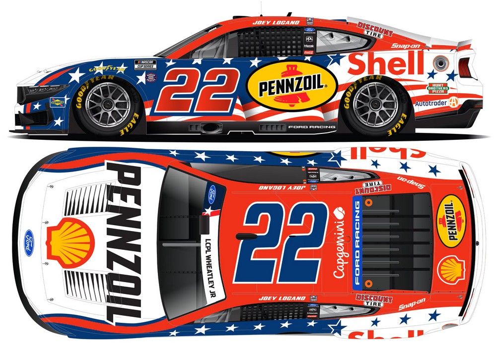 2026 Joey Logano #22 Shell-Pennzoil Stars and Stripes 1/64 Diecast