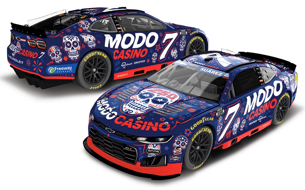 2026 Daniel Suarez #7 Modo Casino Sugar Skulls 1/24 Diecast