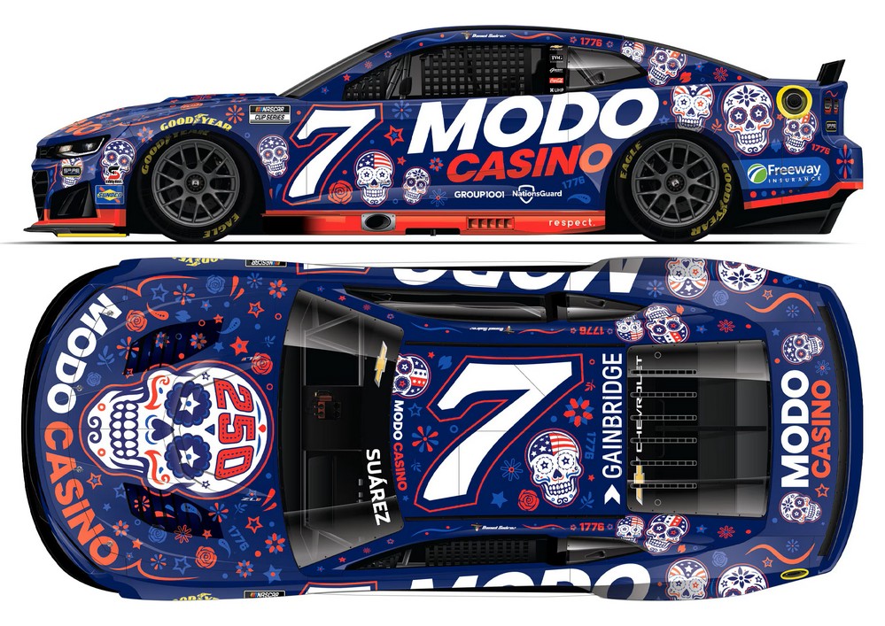 2026 Daniel Suarez #7 Modo Casino Sugar Skulls 1/64 Diecast