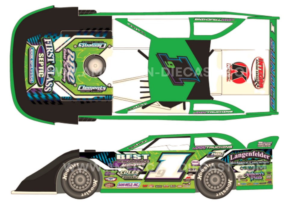 2026 Tyler Erb #1 Dirt Late Model 1/64 Diecast