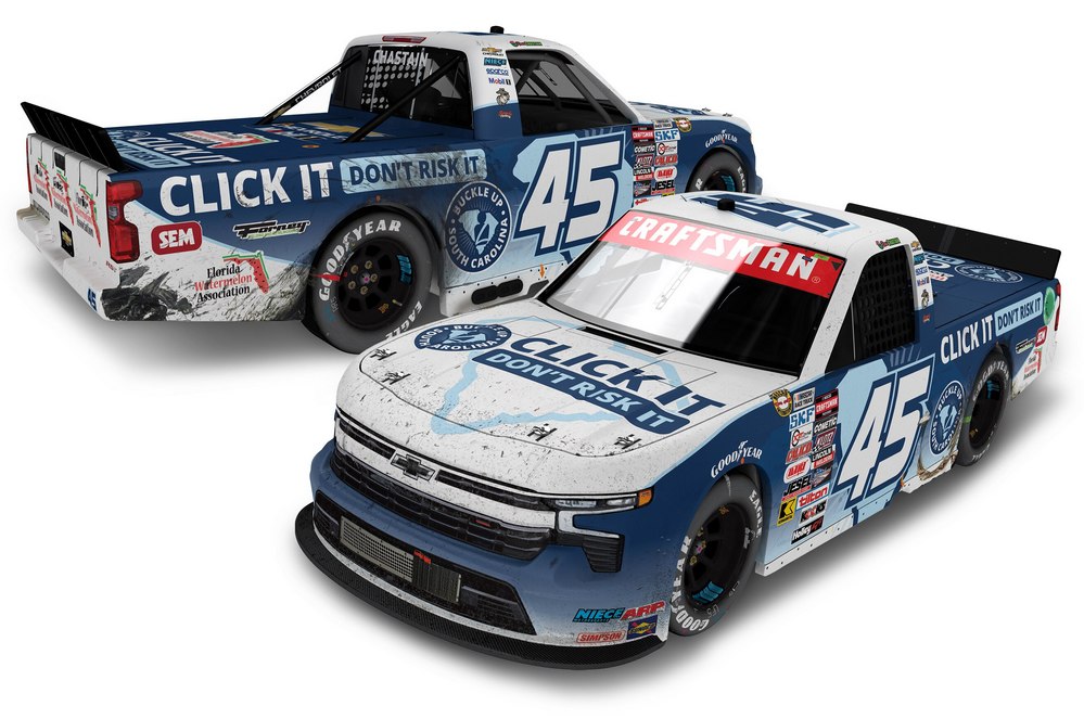 2024 Ross Chastain #45 Buckle Up - Darlington Win / Raced Truck 1/24 Diecast