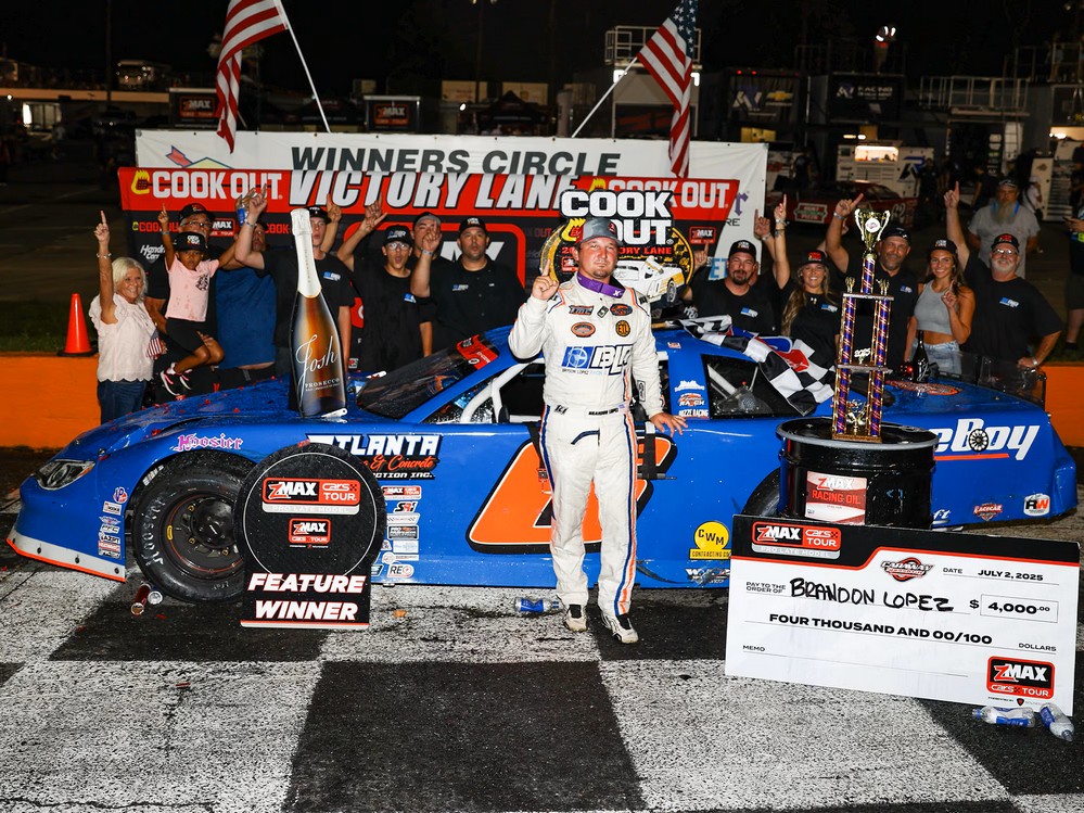 2025 Brandon Lopez #6 Atlanta Paving & Concrete - 1st zMAX CARS Tour Win / Raced Late Model 1/24 Diecast