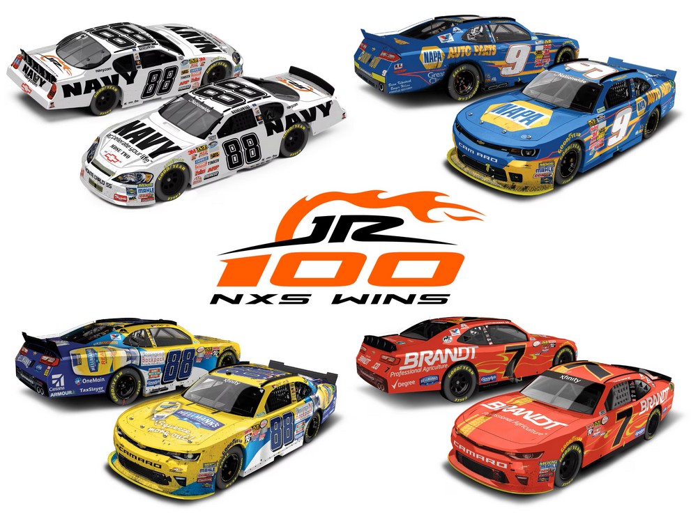 2025 JR Motorsports 100 xfinity Wins / Raced 4-Car 1/64 Set