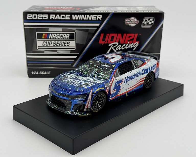 2025 Kyle Larson #5 HendrickCars.com - Kansas Win / Raced / Color Chrome 1/24 Diecast
