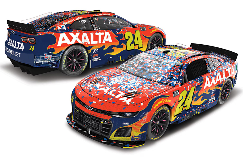 Voiture De Collection NASCAR William Byron 2025 Cincinnati - Échelle 1:64 - Métal Moulé, Design étoiles Et Rayures - 8,3 Cm