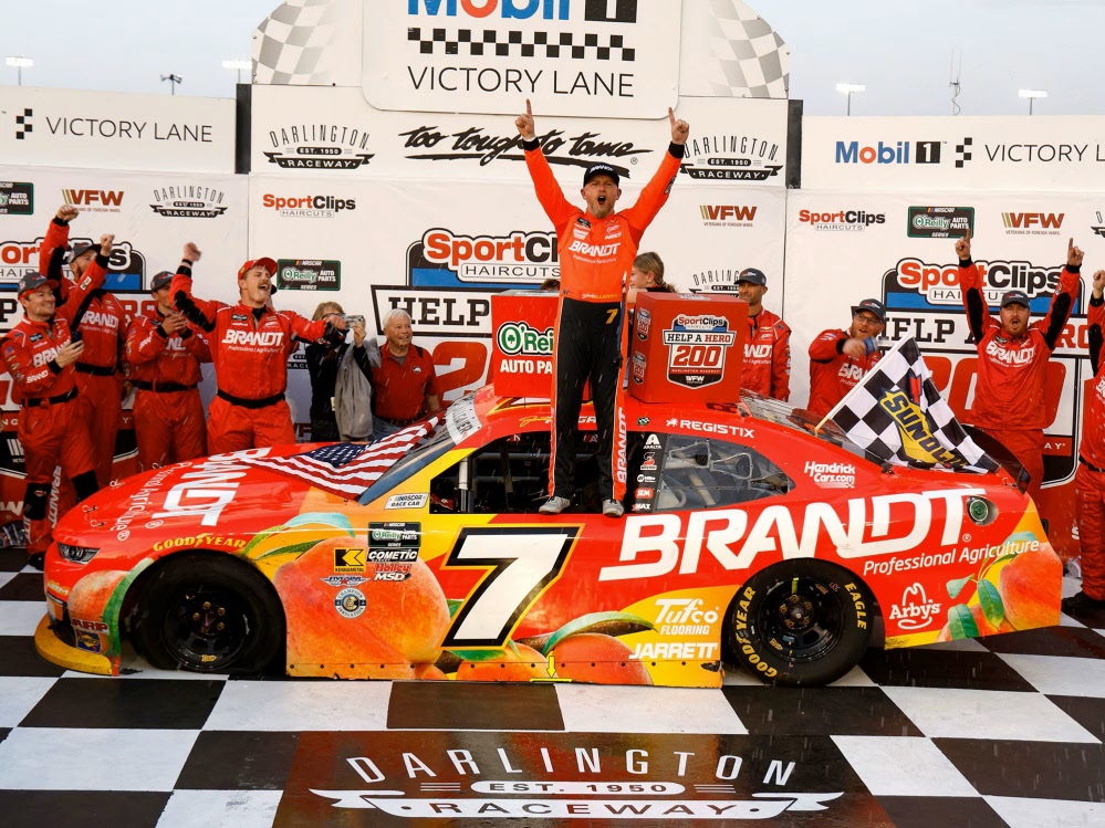 2026 Justin Allgaier #7 BRANDT - Darlington Win / Raced 1/24 Diecast