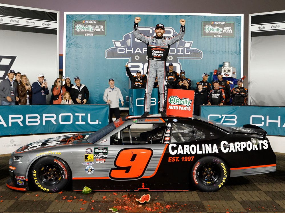 2026 Ross Chastain #9 Carolina Carports - Charlotte Win / Raced 1/64 Diecast