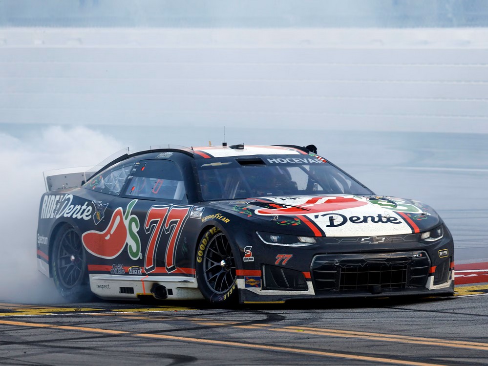 2026 Carson Hocevar #77 Chili's Ride the 'Dente - Talladega Win / Raced 1/64 Diecast