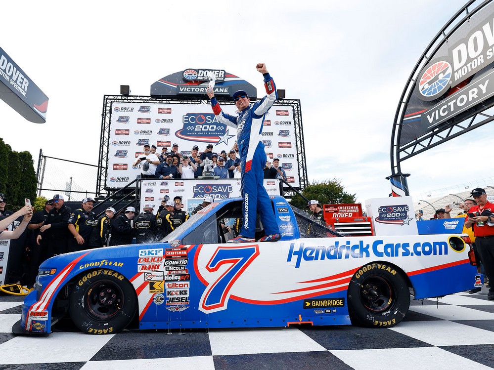 2026 Kyle Busch #7 HendrickCars.com - Dover Win / Raced Truck 1/24 Diecast