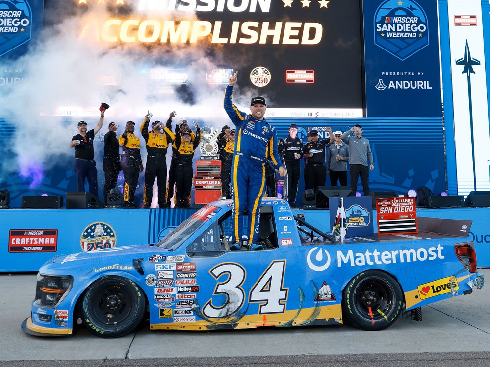2026 Layne Riggs #34 Mattermost - San Diego Win / Raced Truck 1/24 Diecast