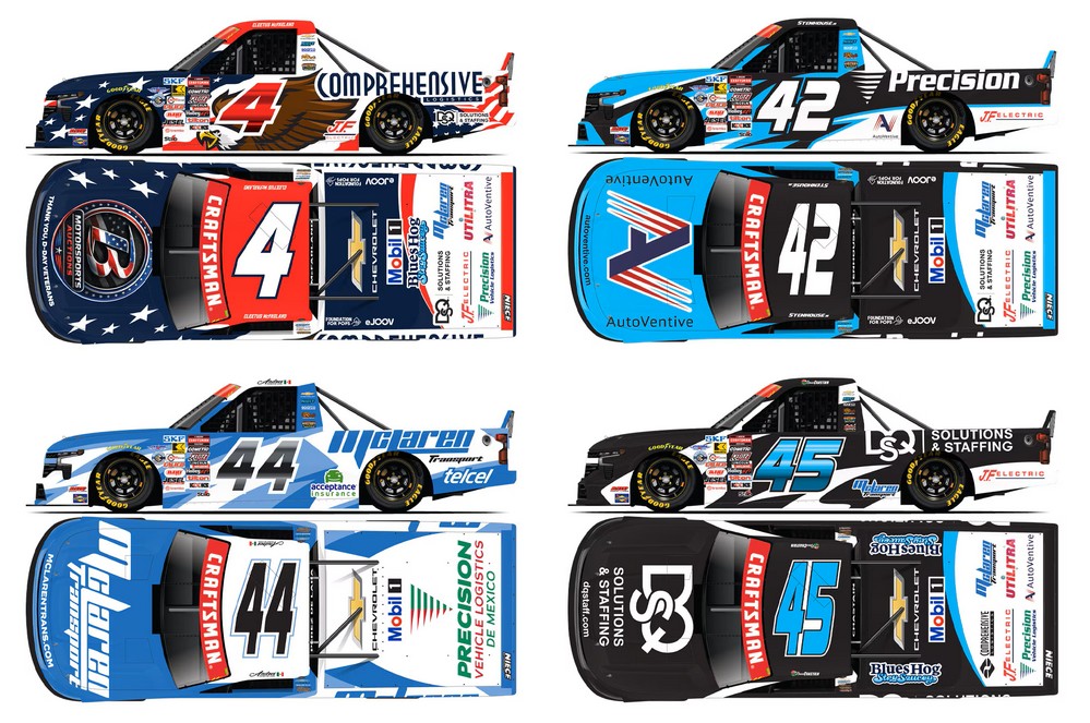2026 Niece Motorsports 4-Truck NASCAR 1/64 Set