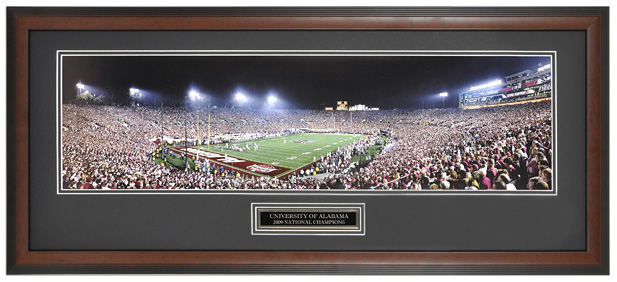 University of Alabama 2009 National Champions - Framed Panoramic