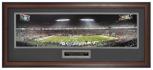Miami Dolphins / Dan Marino's Last Home Game - NFL Framed Panoramic