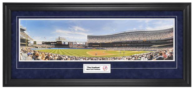 New York Yankees / The Stadium (Suede) - Framed Panoramic