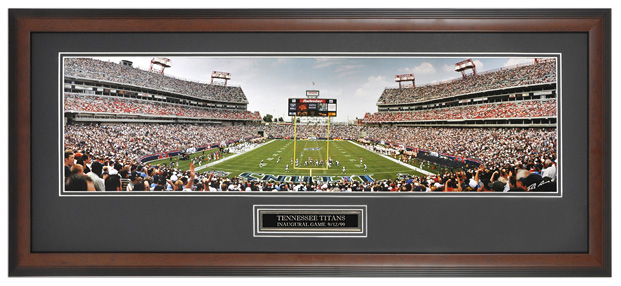 Tennessee Titans / Inaugural Game at Adelphia Coliseum - NFL Framed Panoramic