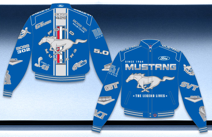 Ford Mustang / The Legend Lives - Royal Adult Twill Jacket