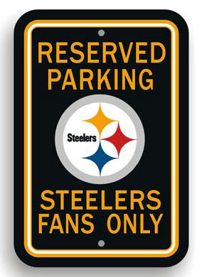 Pittsburgh Steelers 12" x 18" Reserved Parking Sign