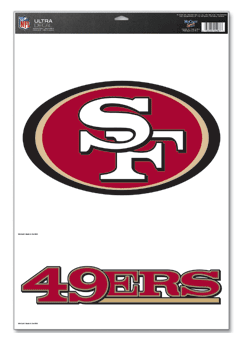 San Francisco 49ers 11" x 17" NFL Ultra Decal