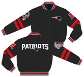 New England Patriots / Charcoal and Navy - NFL Wool Reversible Jacket