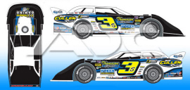 2021 Brian Shirley #3s Dirt Late Model 1/64 Diecast