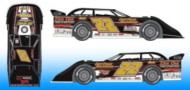 2021 Chris Ferguson #22 Britol Win / Dirt Late Model 1/64 Diecast