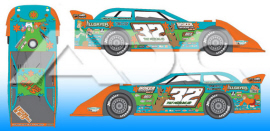 2021 Bobby Pierce #32 Scooby Doo / World 100 - Dirt Late Model 1/64 Diecast