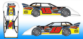 2021 Donny Schatz #15 White Dirt Late Model 1/64 Diecast