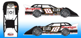 2022 Chase Junghans #18 Black - Dirt Late Model 1/64 Diecast