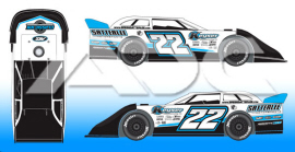 2022 Gregg Satterlee #22 Dirt Late Model 1/64 Diecast