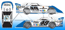 2022 Jonathan Davenport #49 Nutrien / World 100 - Dirt Late Model 1/64 Diecast