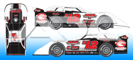 2022 Kevin Weaver #B12 Dirt Late Model 1/64 Diecast