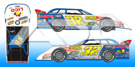 2022 Bobby Pierce #32 Wonder / World 100 - Dirt Late Model 1/64 Diecast