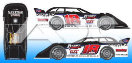 2022 Shannon Babb #18 Dyna-Gro - Dirt Late Model 1/64 Diecast