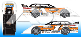 2023 Brent Vosbergen #1 Dirt Late Model 1/64 Diecast