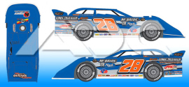 2023 Dennis Erb Jr #28 Dirt Late Model 1/64 Diecast