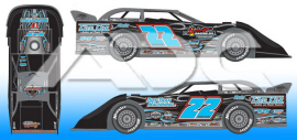 2023 Chris Ferguson #22 World 100 - Dirt Late Model 1/64 Diecast