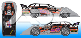 2023 Ryan Unzicker #24 Dirt Late Model 1/64 Diecast