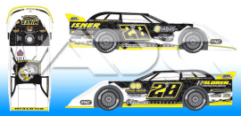 2022 Tyler Carpenter #28 Dirt Late Model 1/64 Diecast