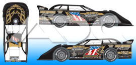 2023 Tyler Erb #1 Dirt Late Model 1/64 Diecast