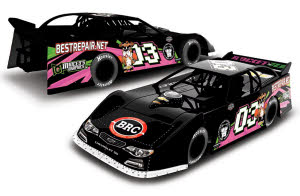 2025 Brenden Queen #03 Best Repair - Dirt Late Model 1/24 Diecast