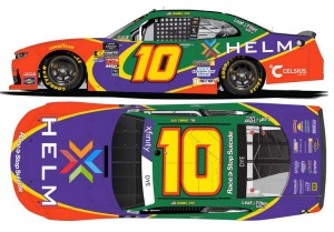 2025 Daniel Dye #10 HELM - Darlington Throwback 1/64 Diecast
