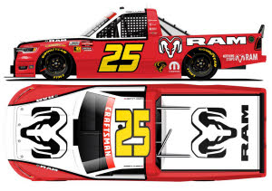 2026 Corey LaJoie #25 RAM Darlington Throwback Truck 1/24 Diecast