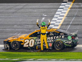 2024 Christopher Bell #20 DEWALT - Daytona Duel Win / Raced 1/24 Diecast