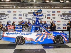 2025 Rajah Caruth #71 HendrickCars.com - Nashville Win / Raced Truck 1/24 Diecast