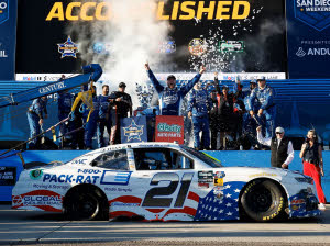 2026 Austin Hill #21 1-800-PACK-RAT Patriotic - San Diego Win / Raced 1/24 Diecast
