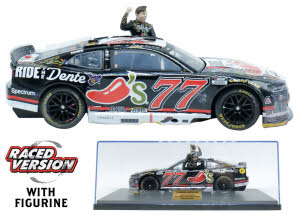 2026 Carson Hocevar #77 Chili's Ride the 'Dente - Talladega Win / Raced 1/24 Diecast w/Figurine