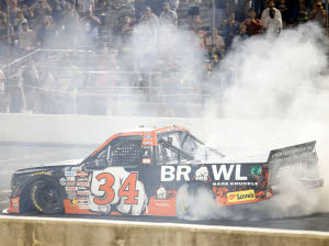 2026 Layne Riggs #34 Bare Knuckle Boxing - IRP Indy Win / Raced Truck 1/24 Diecast