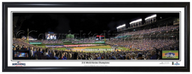 Chicago Cubs 2016 World Series Champions w/Pics - Framed Panoramic