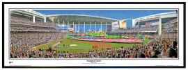 Miami Marlins / Inaugural Game at Marlins Park - Framed Panoramic